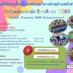 ประชาสัมพันธ์ ศูนย์พัฒนาเด็กเล็กองค์การบริหารส่วนตำบลหัวฝาย เปิดรับสมัครเด็กเล็ก ปีการศึกษา 2569